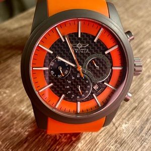 Invicta TI-22 Model in Orange.  Never worn.